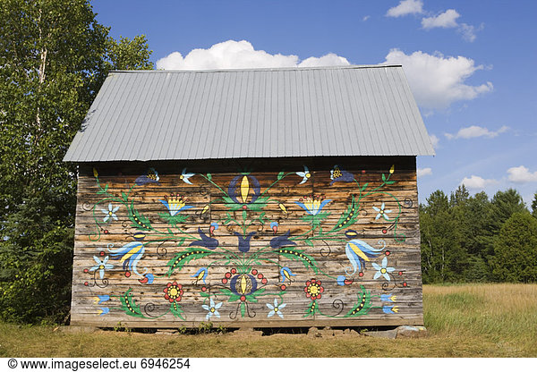 Exterior of Colourful Barn
