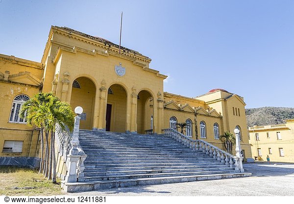 Exterior view of the marble staircase entrance to Presidio Modelo  Model Prison  Juventud  Cuba.