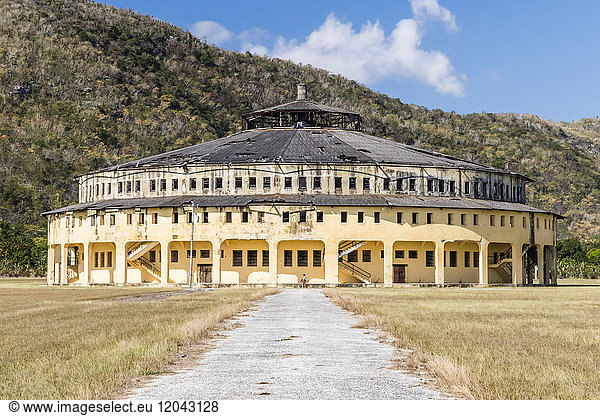 Exterior view of the Presidio Modelo (Model Prison)  built in the late 1920s on Isla de la Juventud  Cuba  West Indies  Central America