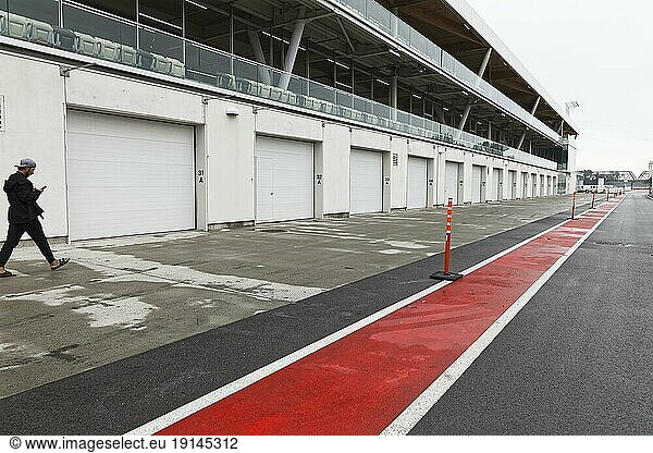 F1 Racing site  Paddock  garages in the pitlane  Montreal  Province of Quebec  Canada  North America