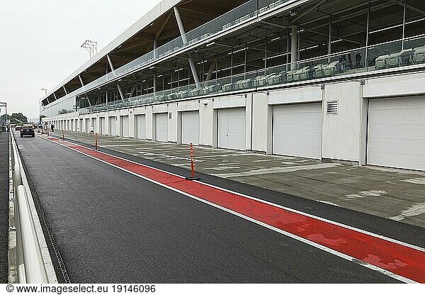 F1 Racing site  Paddock  garages in the pitlane  Montreal  Province of Quebec  Canada  North America