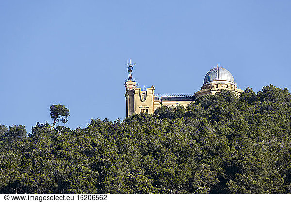 Fabra observatory on Tibidabo Mountain  Barcelona  Catalonia  Spain