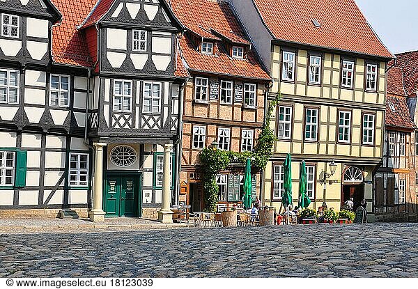 Fachwerk  Romanik  UNESCO-Welterbe  Finkenherd  Quedlinburg  Sachsen-Anhalt  Deutschland  Europa