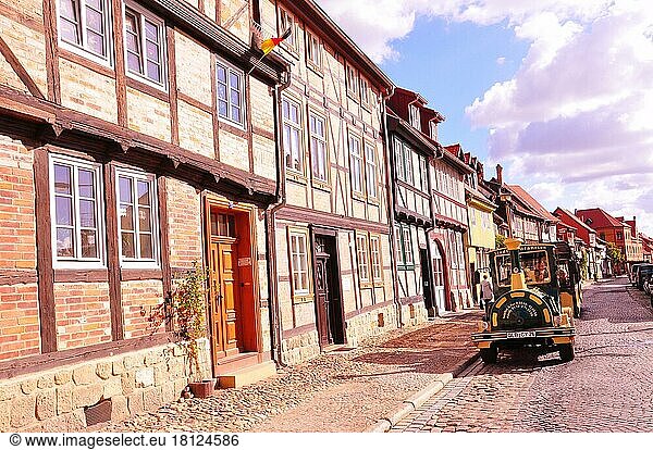 Fachwerkhäuser  Romanik  Quedlinburg  UNESCO-Welterbe  Sachsen-Anhalt  Deutschland  Europa