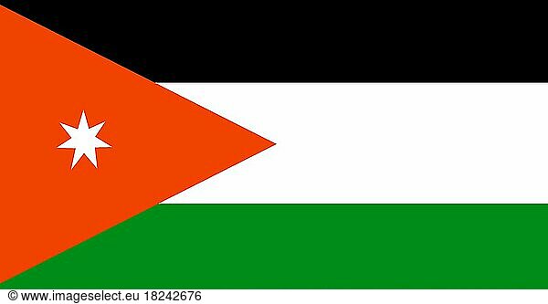 Fahne von Jordanien