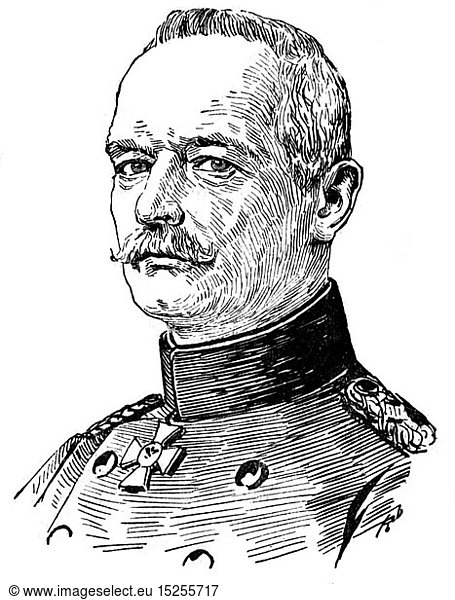 Falkenhayn  Erich von  11.9.1861 - 8.4.1922  deut. General  Oberbefehlshaber der 9. Armee 6.9.1916 - 1.5.1917  Portrait  Zeichnung  1916