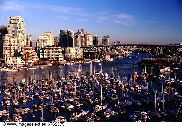False Creek Harbour from Burrard Bridge,  Vancouver,  British Columbia