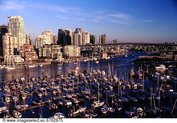 False Creek Harbour from Burrard Bridge Vancouver British Columbia