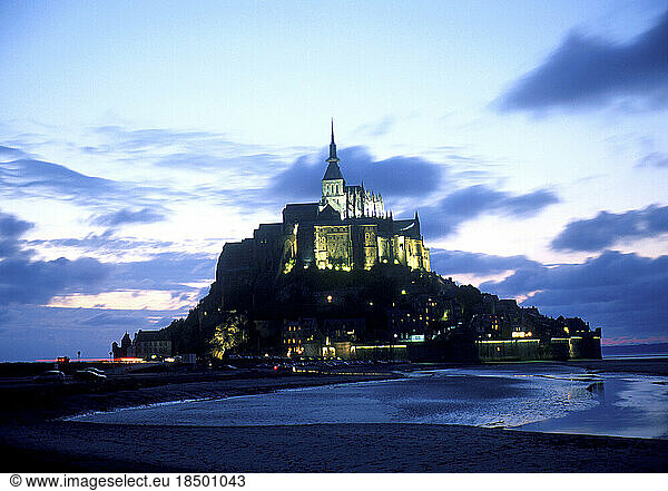 Famous Mont St Michel Fortress Normandy France