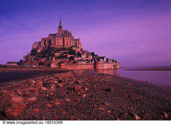 Famous Mont St Michel Fortress Normandy France