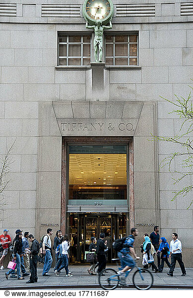 Famous Tiffany & Co In 5Th Avenue  Midtown Manhattan  New York  Usa