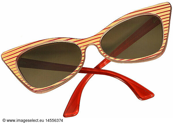 fashion  accessories  sunglasses in butterfly shape  Germany  circa 1957