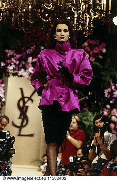fashion  fashion show  Haute Couture  Paris  Yves Saint Laurent  fall / winter collection 1986 / 1987