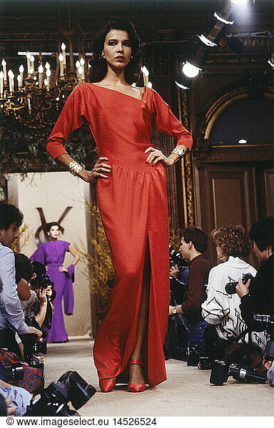 fashion  fashion show  Haute Couture  Paris  Yves Saint Laurent  summer collection 1986