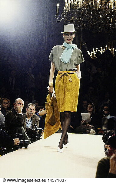 fashion  fashion show  Haute Couture  Paris  Yves Saint Laurent  summer collection 1990