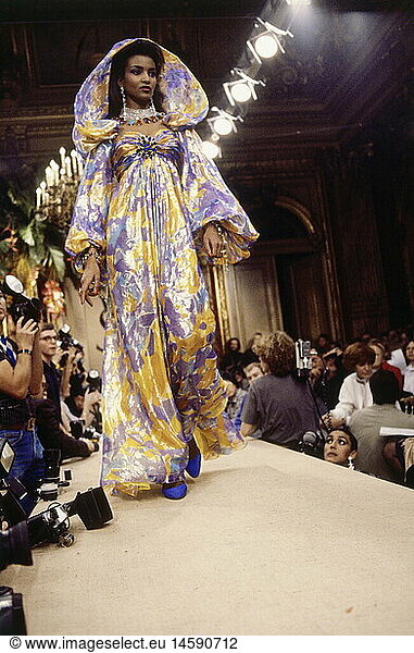fashion  fashion show  Haute Couture  Paris  Yves Saint Laurent  summer collection 1985