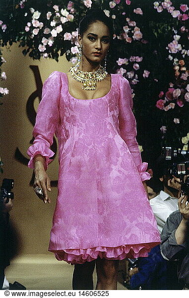 fashion  fashion show  Haute Couture  Paris  Yves Saint Laurent  summer collection 1990