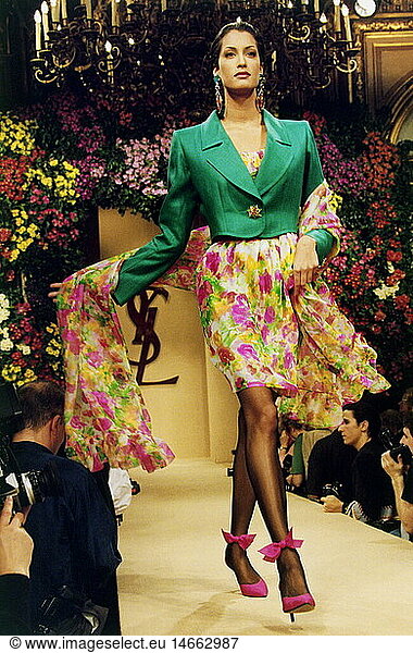 fashion  fashion show  Haute Couture  Paris  Yves Saint Laurent  summer collection 1993