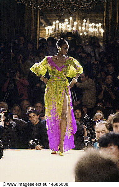 fashion  fashion show  Haute Couture  Paris  Yves Saint Laurent  summer collection 1989
