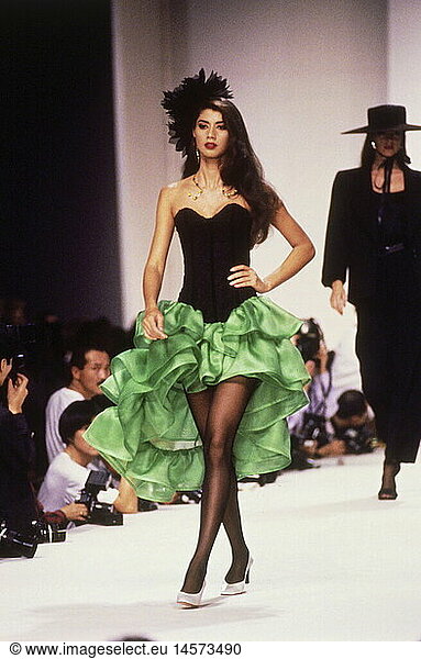 fashion  fashion show  Pret-a-Porter  Paris  Yves Saint Laurent  summer collection 1990