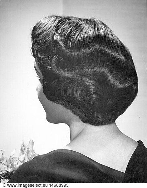 fashion  1960s  hair styles  short hairstyle by Hans Kugler  Stuttgart  rear view  1960s