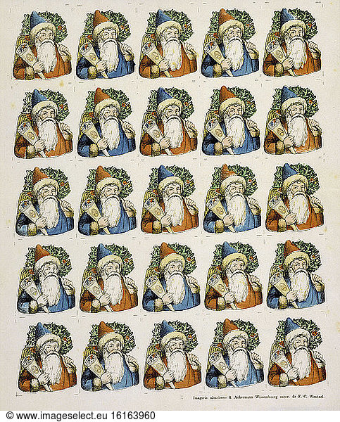 Father Christmas (Cut-Outs / Lithograph  c.1880