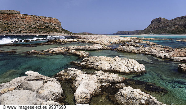 Felsbrocken Landschaftlich schön landschaftlich reizvoll Europa Landschaft Steilküste Küste Meer Insel Bucht Chania Kreta Griechenland