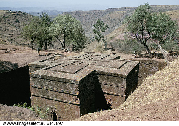 Felsen-schneiden christliche Kirche Lalibela UNESCO World Heritage Site Äthiopien Afrika