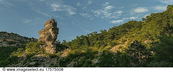 Felsengipfel in der Meouge-Schlucht  Panorama  Frankreich  Europa