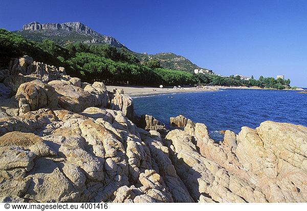 Felsenküste  Bucht von Santa Maria Navarrese  Sardinien  Italien  Europa