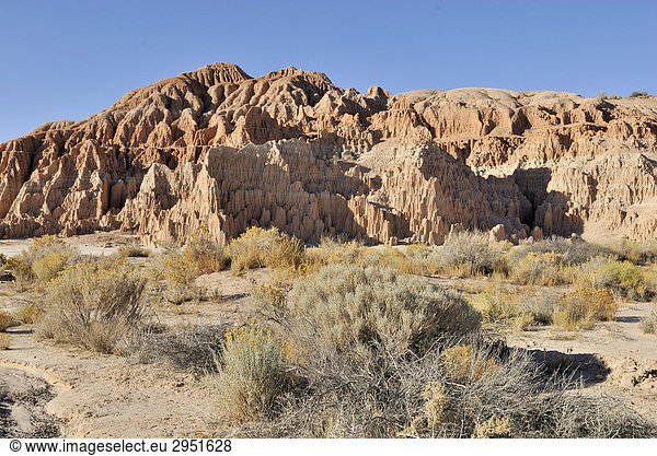 Felsformation im Cathedral Gorge State Park bei Pioche  Detail  Nevada  USA