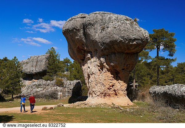 Felsformation  Kastilien-La Mancha  Cuenca Provinz  Spanien