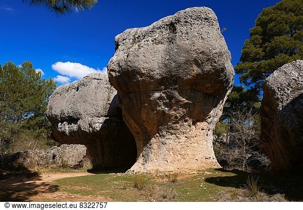 Felsformation  Kastilien-La Mancha  Cuenca Provinz  Spanien