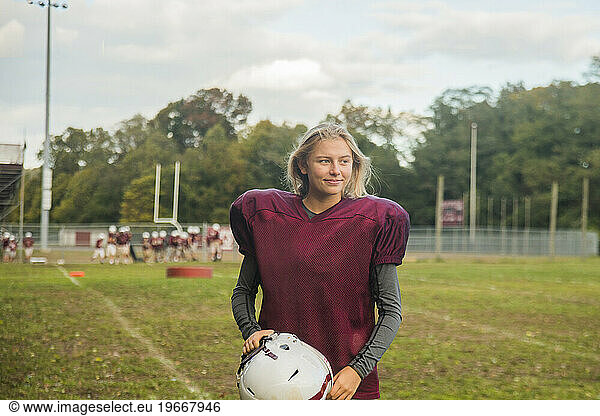 Female Kicker on highschool Football team