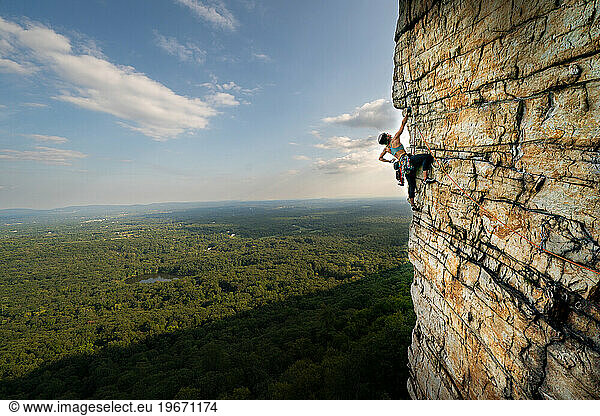 Female Rock Climber - Gunks NY