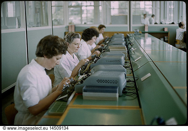 Female Workers at Watch Factory  Enicar  Switzerland  1961