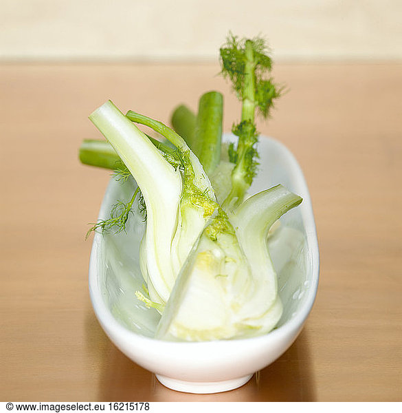 Fennel in bowl  close-up