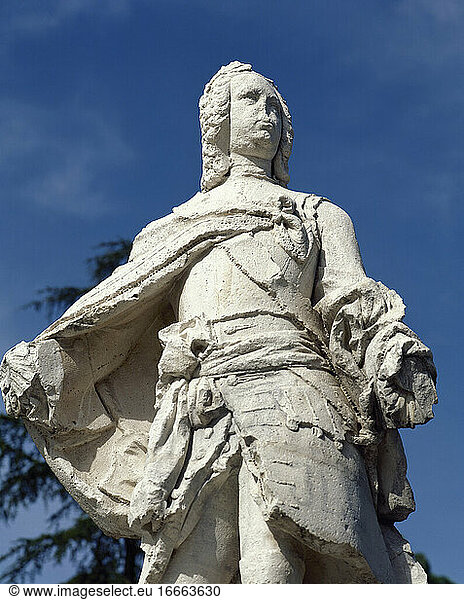 Ferdinand VI of Spain (1713-1759). The Learned. King of Spain. Bourbon dynasty. Statue of monarch. San Fernando de Henares. Spain.