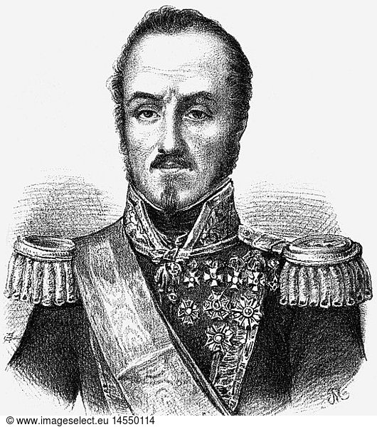 Fernandez-Espartero y Alvarez de Toro  Joaquin Baldomero  27.2.1793 - 8.1.1879  span. General und Politiker  Regent von Spanien 8.5.1841 - 22.7.1843  Portrait  Xylografie  19. Jahrhundert