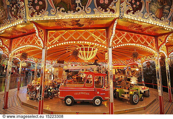 festivals  funfair  funfair  carousel  Oktoberfest carousel  childrens' carousel of the 1950s  Germany