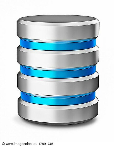Festplattenlaufwerk Datenspeicherung Datenbank-Symbol Symbol vor weißem Hintergrund