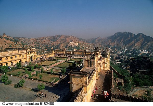 Festung  Bernstein  Indien  Jaipur  Rajasthan