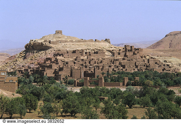 Festung in der Wueste von Marokkko  Weltkulturerbe