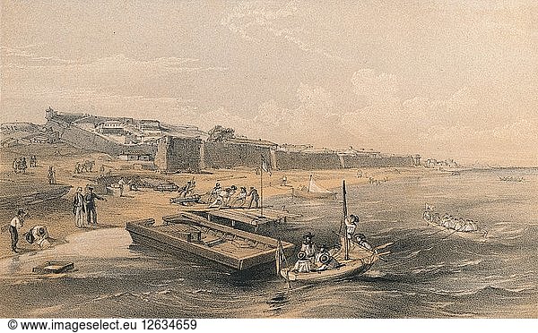 Festung von Yenikale mit Blick auf das Meer von Azof  1856. Künstler: Georges McCulloch.