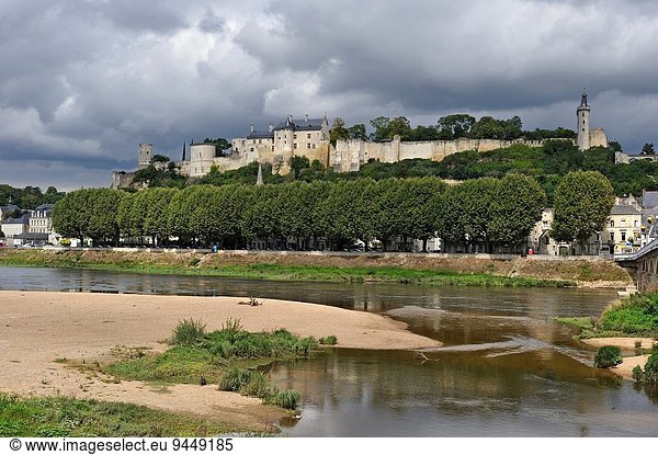 Feuerwehr Frankreich Europa Stadt Geschichte Fluss Loire Chinon Loiretal