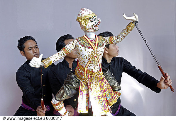Figur aus dem Ramayana  Joe Louis Puppentheater  Bangkok  Thailand  Südostasien  Asien