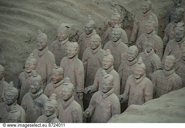 Figuren der Terrakottaarmee  Xian  Provinz Shaanxi  China