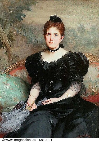 Fildes Sir Samuel Luke - Frau William Hesketh Lever - Britische Schule - 19. Jahrhundert.