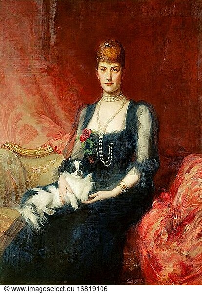 Fildes Sir Samuel Luke - Königin Alexandra als Prinzessin von Wales mit Facey - Britische Schule - 19. Jahrhundert.