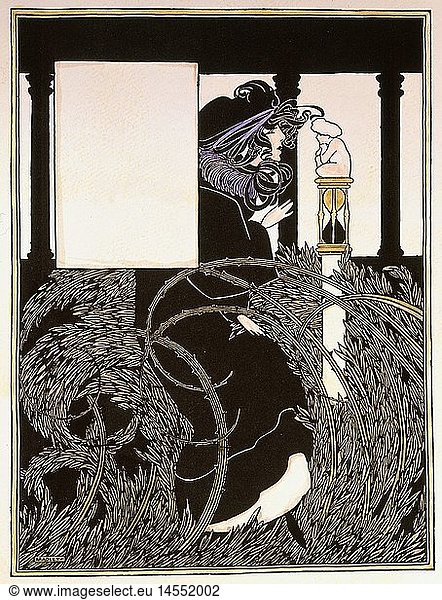 fine arts  Art Nouveau  print  illustration by W. H. Bradley  for 'The Chicago Sunday Tribune'  from the magazine 'Studio'  February 1895  private collection
